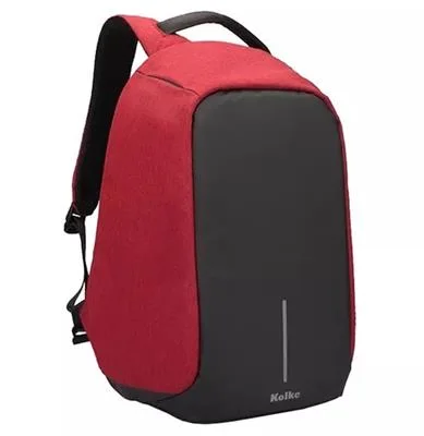 MOCHILA KOLKE KVM-245 ANTIRROBO ROJO NEGRO