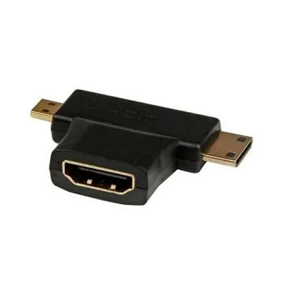 ADAPTADOR NETMAK (NM-C8) HDMI H A MINI HDMI+MICRO HDMI M