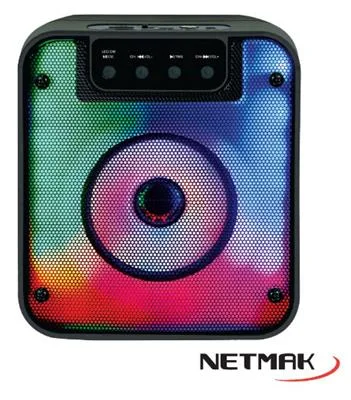 PARLANTE NETMAK NM-FLAMA BLUETOOTH CON PANEL LED 4"