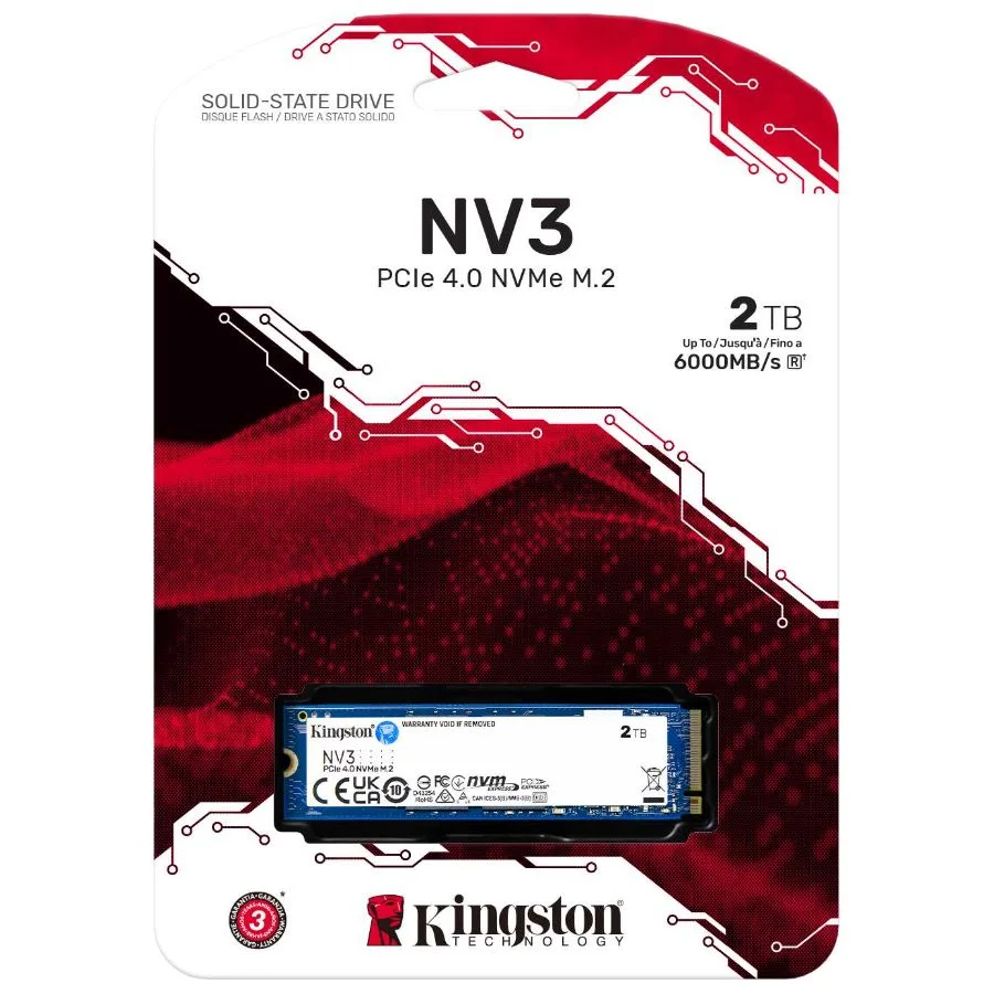 DISCO RIGIDO SSD 2TB KINGSTON M2 NVME NV3 PCIE 4.0