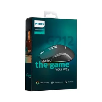 MOUSE PHILIPS MOMENTUM G212 GAMING USB 2800DPI 8KEYS RGB  SPK9212