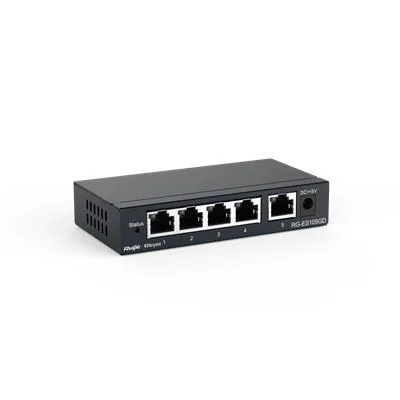 SWITCH 5P RUIJIE-REYEE RG-ES105GD 5 PUERTOS NO ADMINISTRABLE GIGABYTE