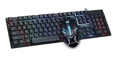 KIT GAMER NETMAK USB RETROILUMINADO TECLADO + MOUSE NMNEMESIS