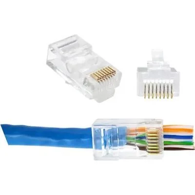 CONECTOR RJ45 CYGNUS  PASANTE GRIMPEO RAPIDO X 100 RJ45-C-6