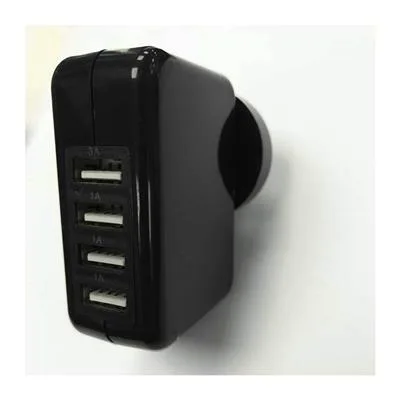 CARGADOR KOLKE USB 220V 5V 3,6A DE 4 PUERTOS NEGRO EN CAJA