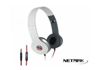 AURICULAR NETMAK TIPO VINCHA (NM-HS01W) PLEGABLE MANOS LIBRES WHITE