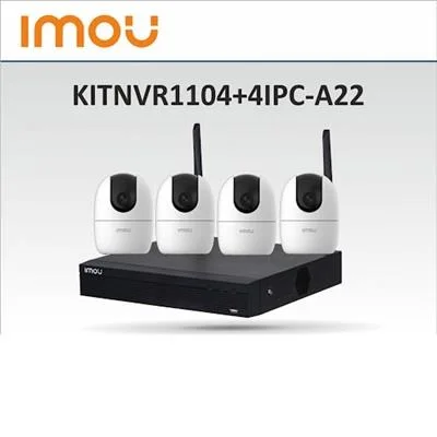 KIT IMOU NVR1104HS-W +4CAMARAS A22EP-D DOMO WIFI KITNVR4CAM