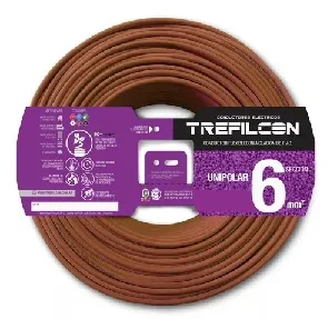 CABLE ELECTRICO TREFILCON 1X6MM UNIPOLAR X30M MARRON