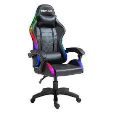 SILLA GAMER EMPOLI NEGRA THUNDER CON LUZ RGB / CON CAJA DE CONTROL