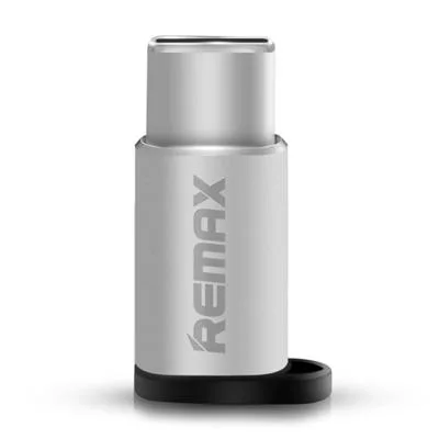 ADAPTADOR REMAX MICRO USB A USB C PLATEADO RA-USB1SILV