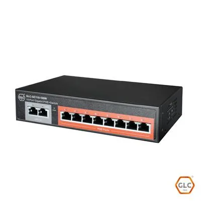 SWITCH GLCGC110-100W 8P POE 10/100/1000M +2P 10/10