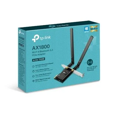 PLACA DE RED PCIE TP LINK ARCHER TX20E AX1800 2 ANTENA WIFI6 + BLUETOOTH 5.2 0415586