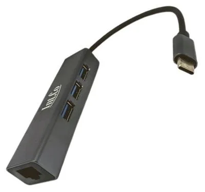 HUB USB 3.1 3 PUERTOS TIPO C  CON ETHERNET KQ004H