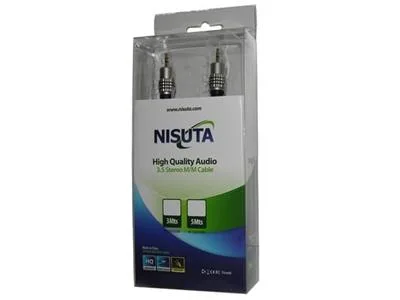CABLE AUDIO NISUTA 3.5 STEREO M-M 5 MTS ALTA CALIDAD