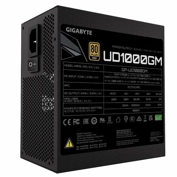 FUENTE GIGABYTE 1000W GP-UD1000GM-PG5 V2 80 PLUS GOLD