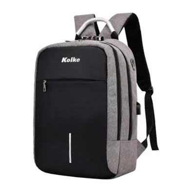 MOCHILA KOLKE KVM-338 ANTI-ROBO CON CANDADO GRIS CLARO
