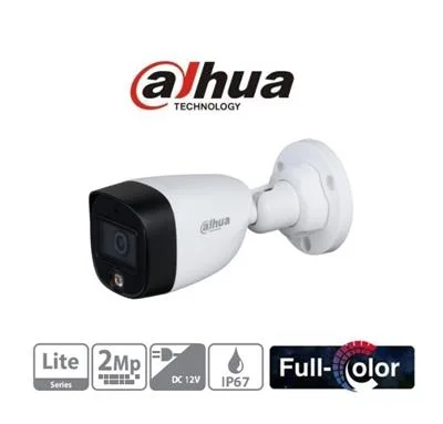 CAMDVR BULLET DAHUA 2MPX HACHFW1209CP-LED-3.6MM FULL COLOR 5 EN 1