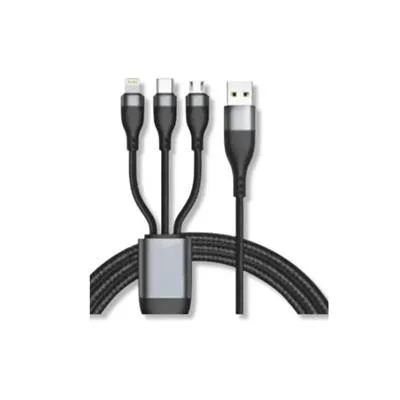 CABLE  KOLKE 3 EN 1 USB 3.0 A MICRO USB + TIPO C + LIGHTNING 1.20M CP01-20-022