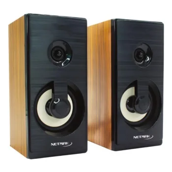PARLANTE NETMAK NM-BORA MADERA USB 2.0 MARRON