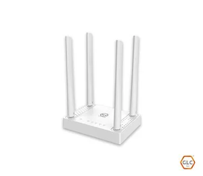 ROUTER GLC N4 300MBPS ANTENA FIJA 4X5DBI 1PUERTO WAN 10/100 2 PUERTOS LAN 10/100