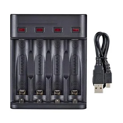 CARGADOR RAPIDO USB NETMACK NM-CH4 AA/AAA DE 4 PILAS