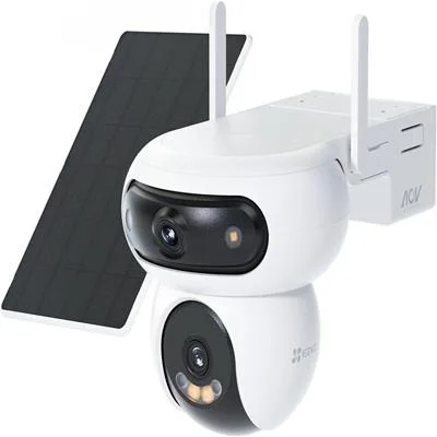 KIT CAMARA DUAL CAM EZVIZ WIFI CS-HB90X/SP-R100 4MP FIJA +4MP PTZ IR 35M IP65 5V CON PANEL SOLAR 303