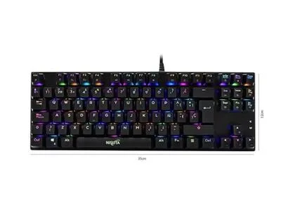 TECLADO MECANICO NISUTA GAMER RGB DE 88 TECLAS CON SOFTWARE
