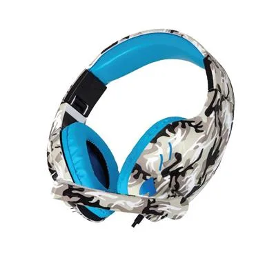 AURICULAR NETMAK TIPO VINCHA CAMUFLADO NM-COUNTER-B C/MIC PS4 BLUE