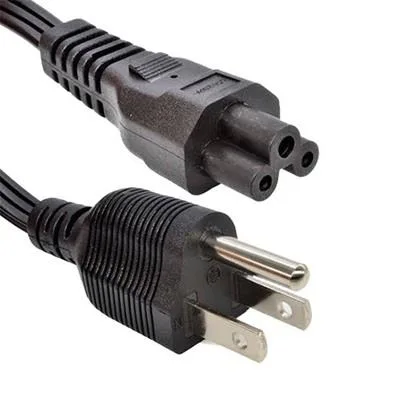 CABLE ALIMENTACION TIPO TREBOL 220V 1.8M ENCHUFE  NORMA AMERICANA