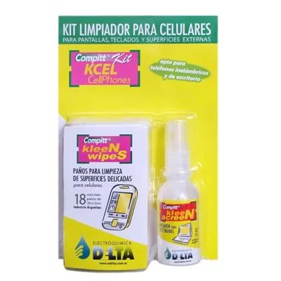 KIT LIMPIEZA CELULAR Y TELEFONO COMPITT E. DELTA