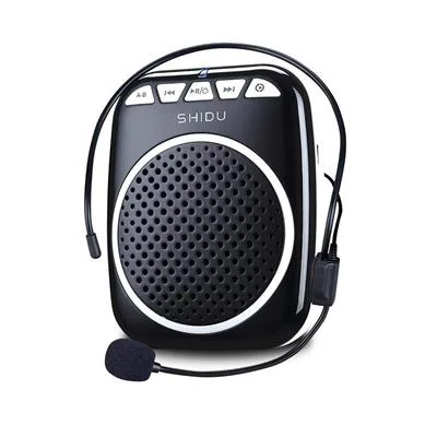 AMPLIFICADOR DE VOZ SHIDU S308 ALTAVOZ MINI PORTATIL CON MIC Y CORREA - BAT LITIO - USB LECTOR DE ME
