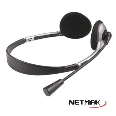 AURICULAR NETMAK TIPO VINCHA (NM-001) C/MICROFONO
