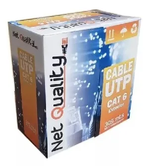CABLE UTP NET QUALITY NET250 CAT6E EXTERIOR  305MTS DIAMETRO 0.6MM