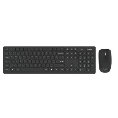 KIT MOUSE+TECLADO PHILIPS C602 INALAMBRICO BLACK