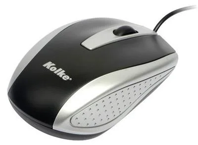 MOUSE USB KOLKE KM-112 NEGRO Y PLATEADO