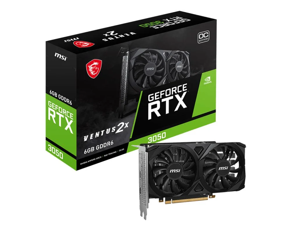 GEFORCE MSI RTX 3050 6GB GDDR6 VENTUS 2X OC EDITION 912-V812-060