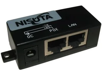 INYECTOR POE PASIVO NISUTA NS-POE PARA RED Y CORRIENTE, PLUG 2.1