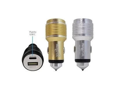 CARGADOR NISUTA USB Y USB C PARA AUTO 12/24V A 5V 34A