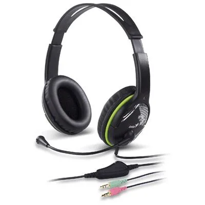 AURICULAR GENIUS TIPO VINCHA HS-400A GREEN CON MIC