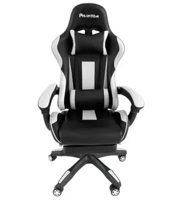 SILLA GAMER PHANTOM EMPOLI HESX0051 135KG NEGRA/BLANCO CON REPOSAPIES