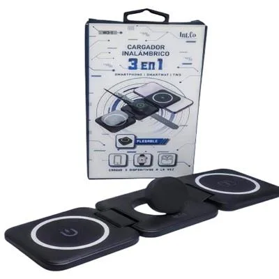 CARGADOR INALAMBRICO RAPIDO INT.CO 3 EN 1 PLEGABLE  W3-1.