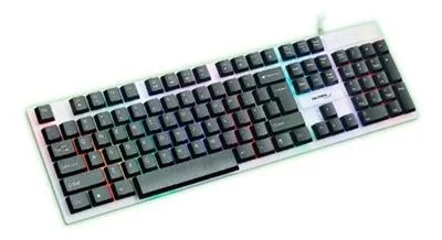TECLADO NETMAK NM-ZAKRO-B GAMER RETROILUMINADO USB BALNCO