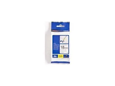 CINTA TZEFX241 BROTHER FLEX NEGRO SOBRE BLANCO 18MM