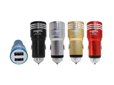 CARGADOR NISUTA DOBLE PARA AUTO 12/24V A 5V 3.1A