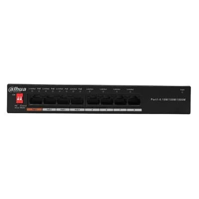 SWITCH POE 8P DAHUA 60W PFS3008-8GT-60-V2 6 PUERTOS 10/100/1000 4POE PORTS