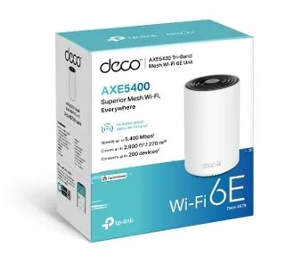 ROUTER MESH TP-LINK DECO XE75 PACK X 1 AXE5400 WIFI6E | TRIBAND 2.4GHZ/5GHZ/6GHZ