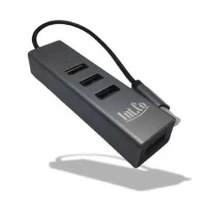 HUB USB 2.0 4 PUERTOS INTCO KQ-006H TIPO C