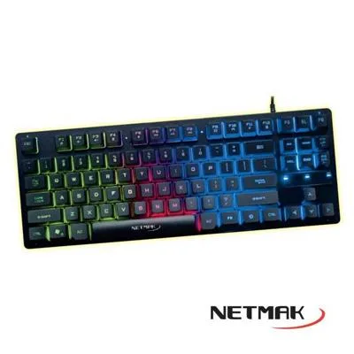 TECLADO NETMAK NM-DARK GAMER RETROILUMINADO COMPACTO USB