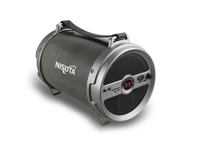 PARLANTE PORTATIL NISUTA NSPA12 CON RADIO FM BLUETOOTH Y LUCES