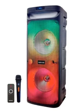 PARLANTE PORTATIL BLUETOOTH NETMAK NM-CALABRIA 10 X 2 40W | DIMENSIONES: 30 X 32 X 80CM KARAOKE